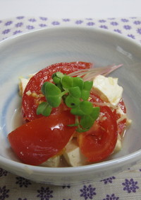 トマトと豆腐の生姜和え