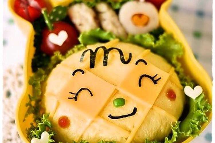 メロンパンナおむらいす キャラ弁 レシピ 作り方 By Mai Mai クックパッド