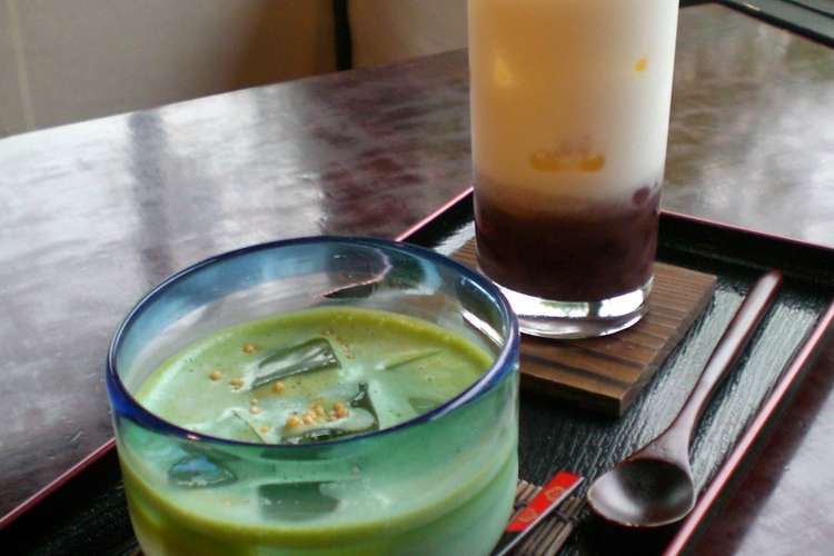 涼しげ夏ドリンク 抹茶オレと小豆オレ レシピ 作り方 By わかおかみ クックパッド 簡単おいしいみんなのレシピが352万品