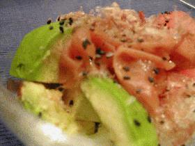 アボカドと梅ぼしのサラダ