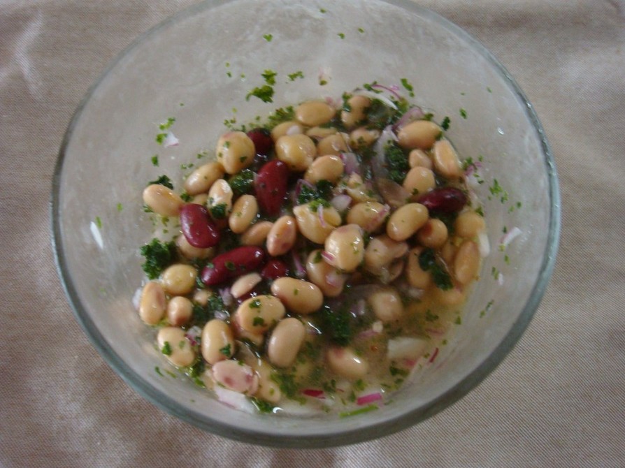 豆の水煮でイタリアン常備菜の画像