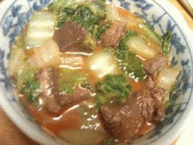 まぐろと白菜のピリ辛みそ煮
