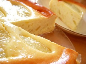 とろける桃のチーズケーキ