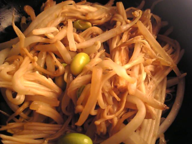 枝豆もやしきのこの柚子胡椒めんつゆ炒めの画像