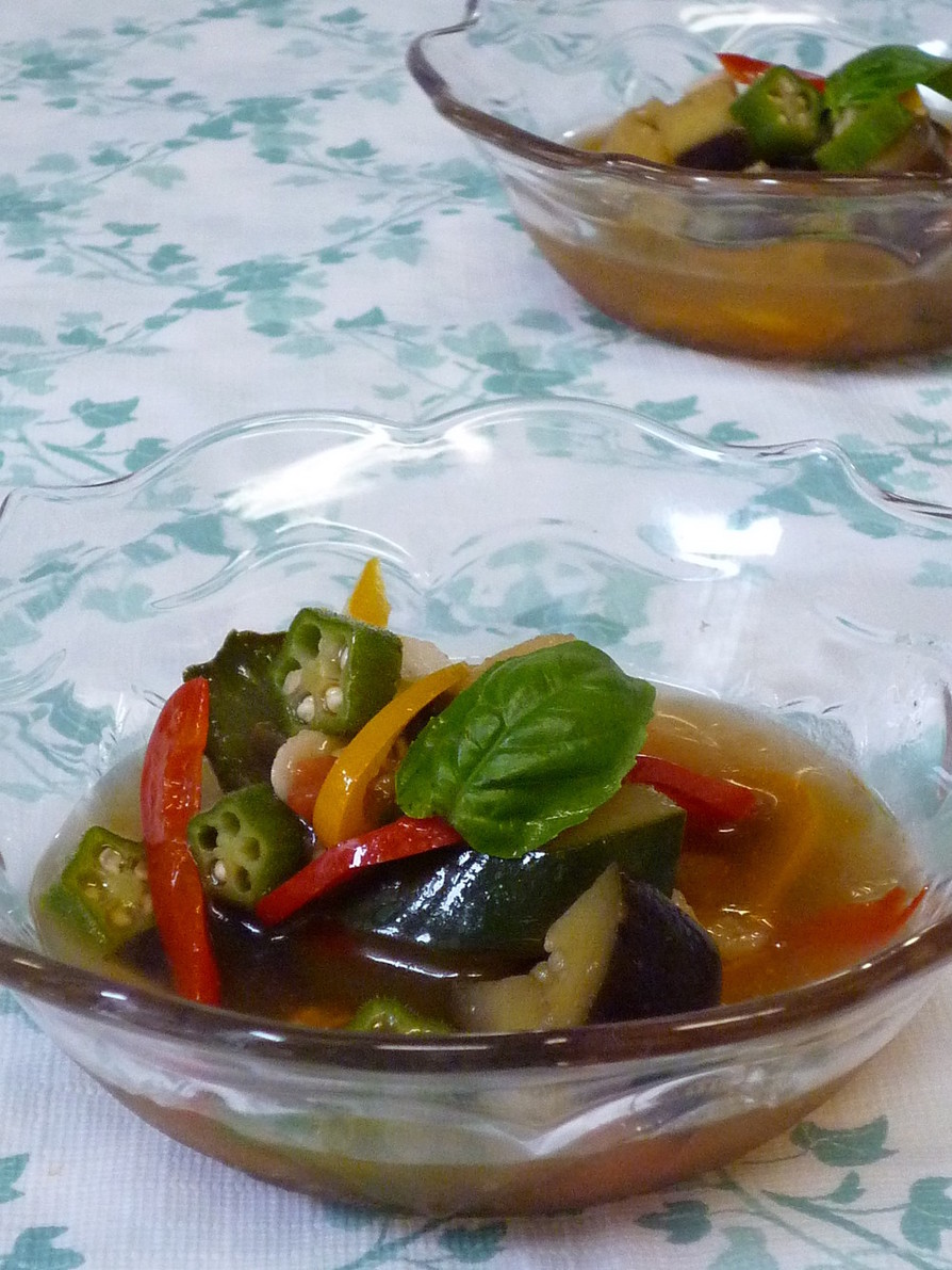 ♡夏野菜たっぷり冷製スープ♡の画像