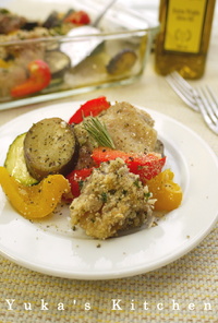 鶏肉と夏野菜のオリーブオイル焼き