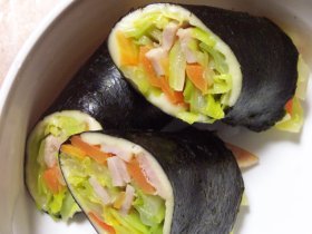 野菜のチーズのり巻き