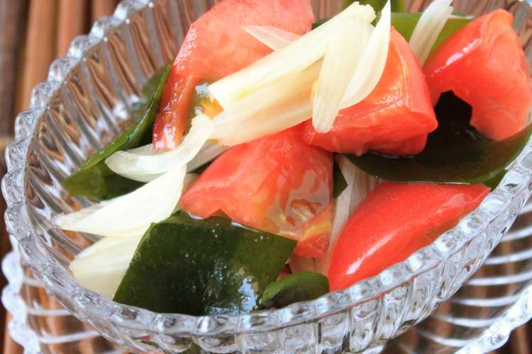 お刺身ワカメ らっきょう トマトのサラダ レシピ 作り方 By 朝まと クックパッド 簡単おいしいみんなのレシピが350万品