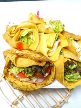 野菜たっぷりお食事クレープ♪