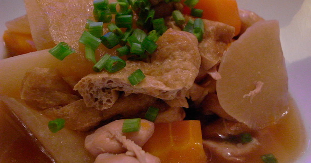 鶏肉 大根 人参 油揚げの煮物 レシピ 作り方 By 卓球忍者 クックパッド