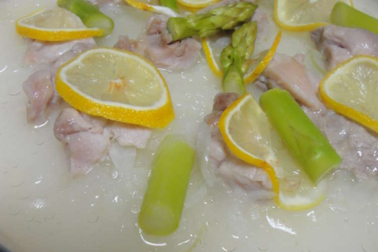 レンジで簡単 レモン香る鶏の酒蒸し レシピ 作り方 By だんな様は料理人 クックパッド