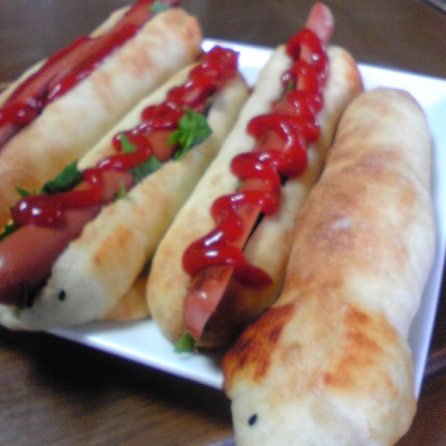 Hot ｄoｇ 犬 的ホットドッグパン レシピ 作り方 By つかけい クックパッド