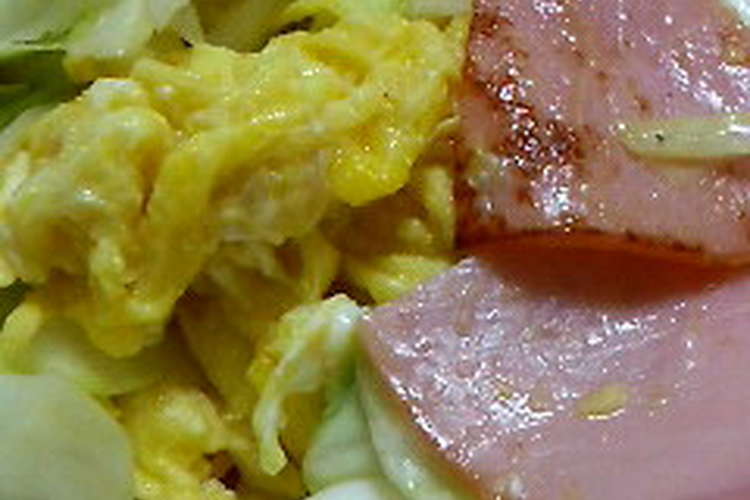 キャベツとふんわり卵とハム炒め レシピ 作り方 By チャコ クックパッド