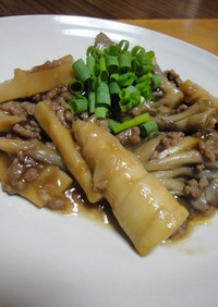舞茸と筍の中華風とろみ炒め