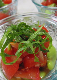 トマトのひんやりマリネ風サラダ