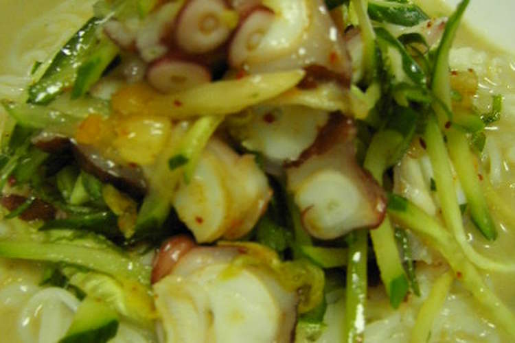 夏だ 美味しいたこキムチ冷麺 レシピ 作り方 By K2kyoko クックパッド 簡単おいしいみんなのレシピが356万品