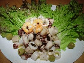 レストラン's レシピ１　海の幸のサラダの画像