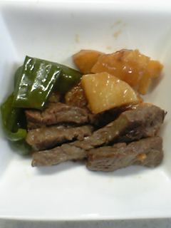 牛肉と長いもの塩こしょう炒め