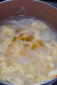 玉ねぎ＆卵スープ