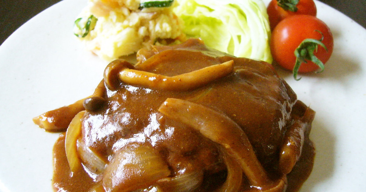 簡単 デミグラス缶で煮込みハンバーグ レシピ 作り方 By Douze クックパッド 簡単おいしいみんなのレシピが377万品