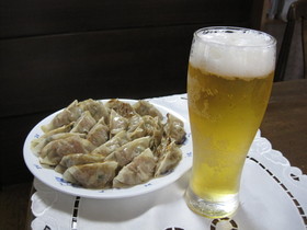 ビールがうまい!れんこん餃子