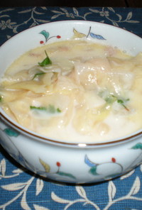 白豆とキャベツのやさしいクリームスープ