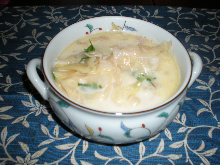 白豆とキャベツのやさしいクリームスープの画像
