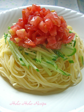 すぐに食べたい時の★冷製トマトパスタ★の画像