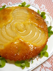 簡単!桃缶deアーモンドケーキ♪タルト風の写真