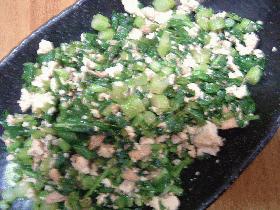 からし菜と豆腐炒め