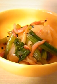 小松菜とキャベツの浸し漬け
