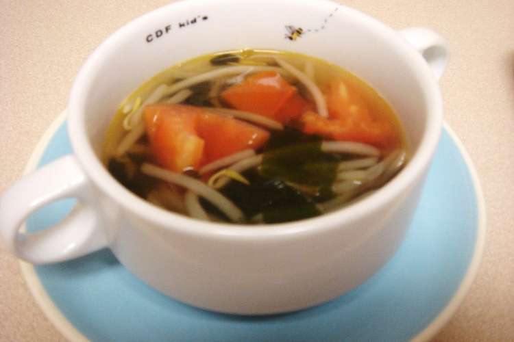 もやし トマト わかめの中華スープ レシピ 作り方 By Satokohime クックパッド 簡単おいしいみんなのレシピが353万品
