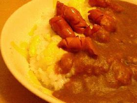 圧力鍋でパンプキンカレー(チーズ&ソーセージトッピング付き)