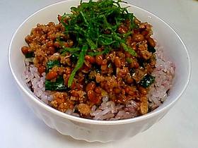 納豆炒め丼