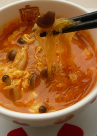 野菜ジュースで簡単栄養はるさめスープ