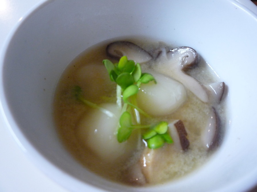 ミート白玉の味噌スープの画像