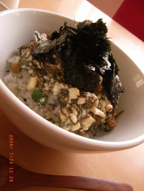 まな板も火も使わない □ヘルシー豆腐丼□