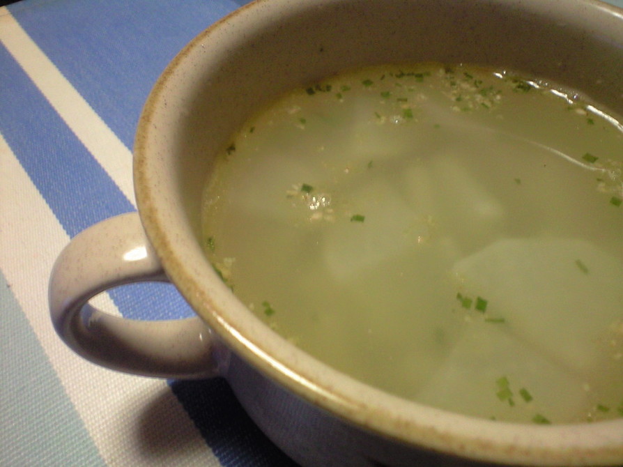 大根とニラのやさしいスープ☆ショウガ風味の画像