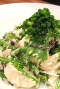 塩昆布とササミで簡単お豆腐サラダ★