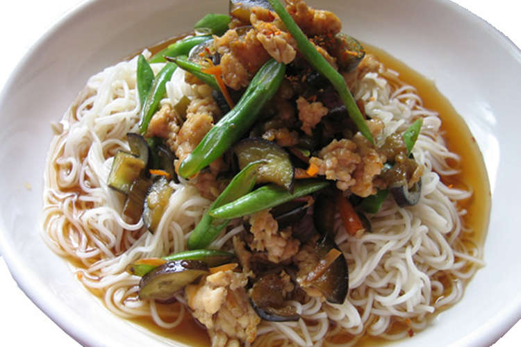 なすと鶏ひき肉のそうめん レシピ 作り方 By Cooktorako クックパッド 簡単おいしいみんなのレシピが360万品