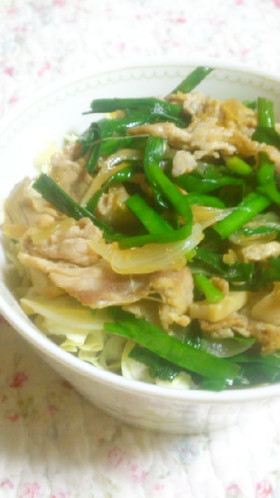 忙しい日に!バーミヤン風☆豚ニラ焼肉ご飯