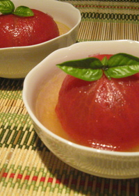 夏限定？トマトの食べる冷せいスープ