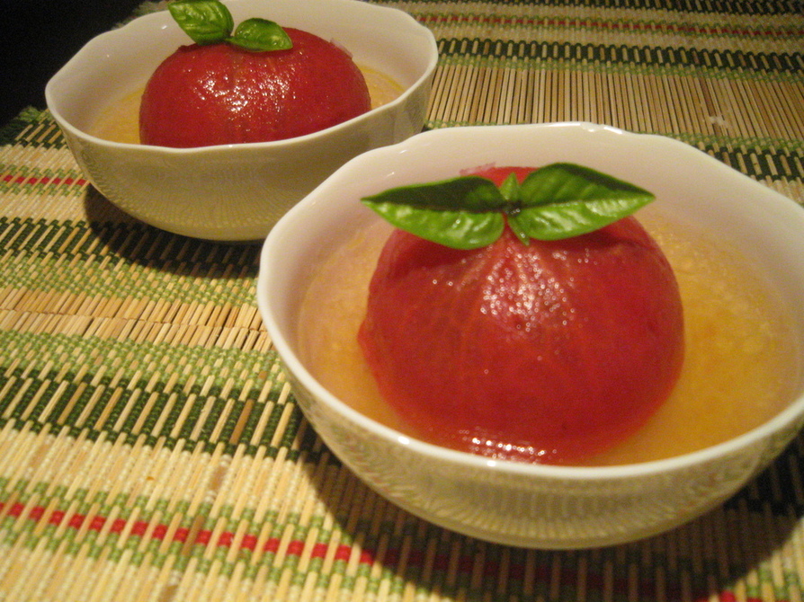 夏限定？トマトの食べる冷せいスープの画像