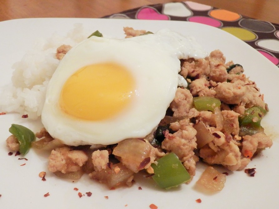 アジアン料理❤モンスーン風ガパオ炒めご飯の画像