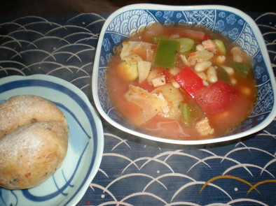 プロヴァンスげな白豆と野菜のスープの写真