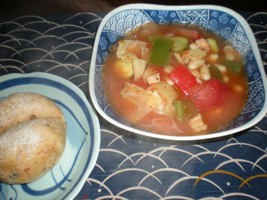 プロヴァンスげな白豆と野菜のスープの画像