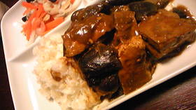 和風で安ウマ!味噌風味の厚揚げカレー!