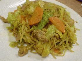 はなびし草の豚肉と野菜のターメリックソテー
