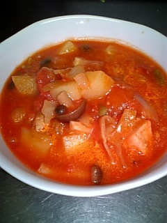 減塩トマトスープの画像