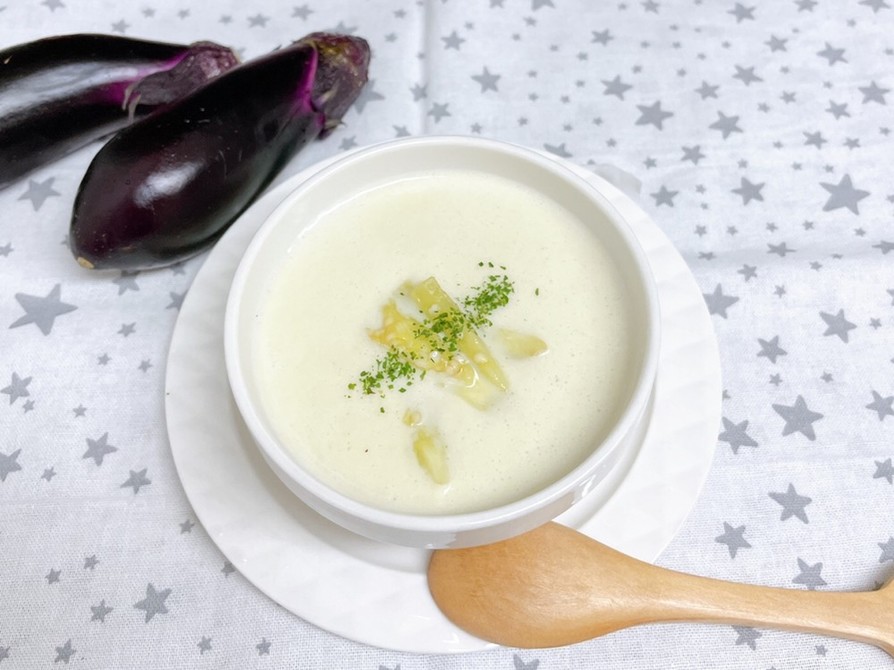焼きナスdeポタージュ☆冷たいスープの画像